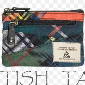 Scottish Tartan Wool change/ credit card /key chain